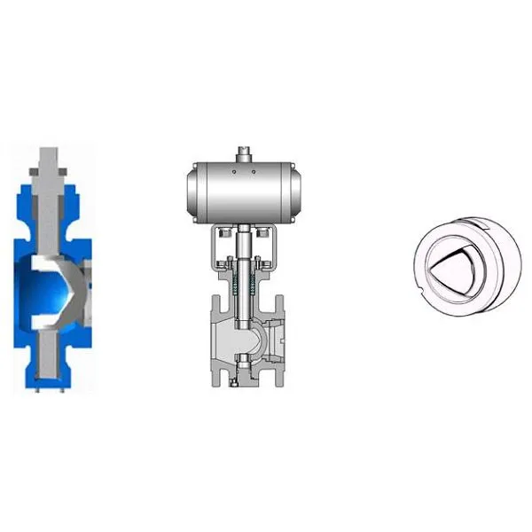 V segmenta porta lodveida vārsts